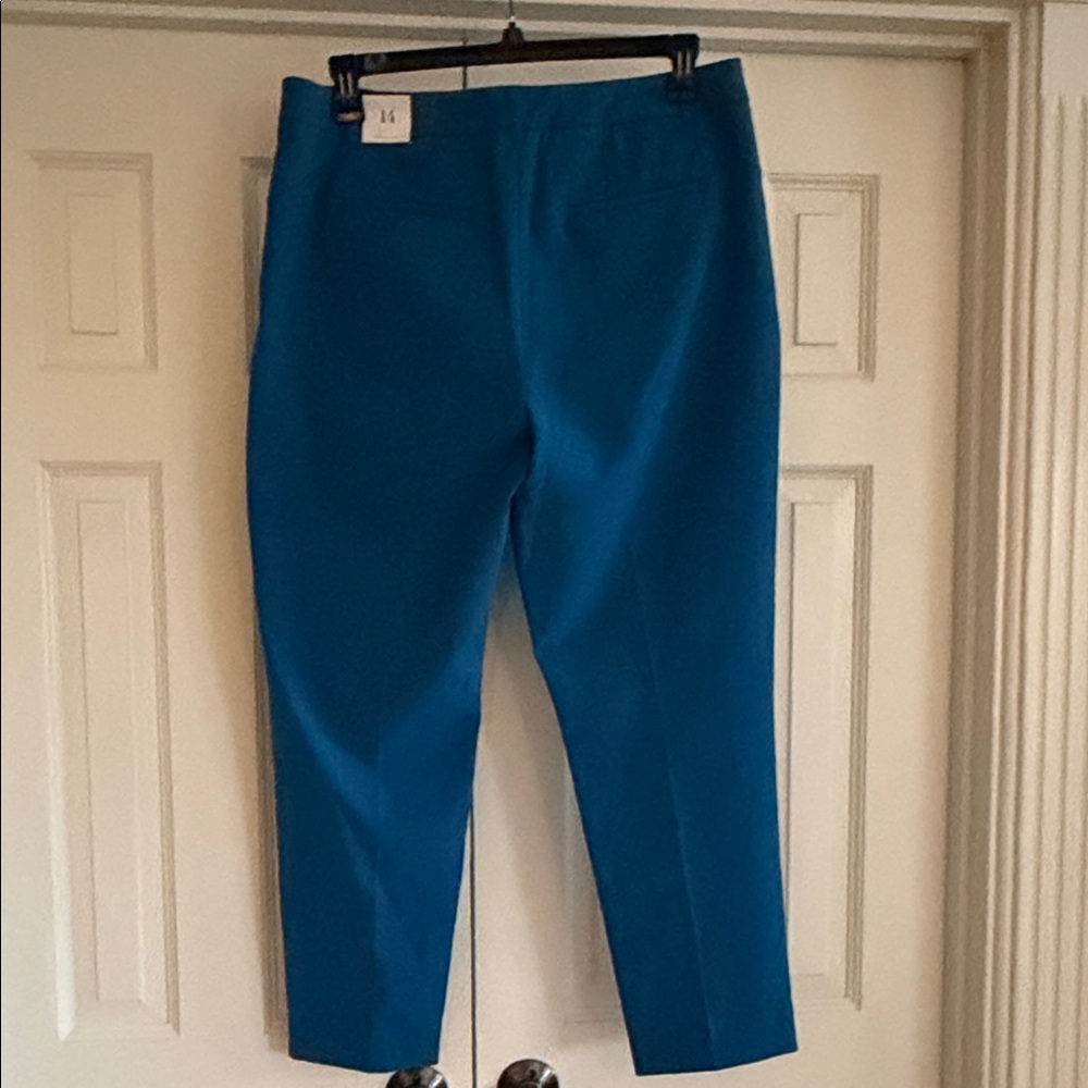 White House Black Market Teal Cropped Ankle Pants